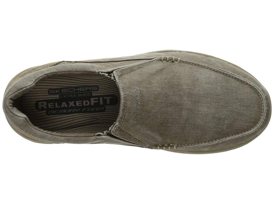 SKECHERS Expected - Avillo (Khaki Canvas/Suede) Men's Shoes Product Image