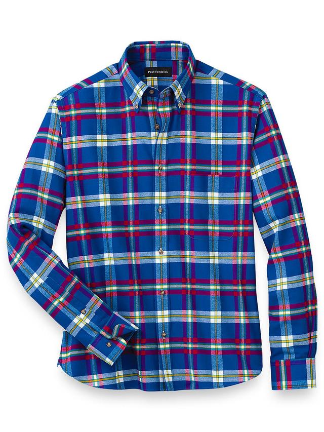 Slim Fit Brushed Twill Plaid Casual Shirt Product Image