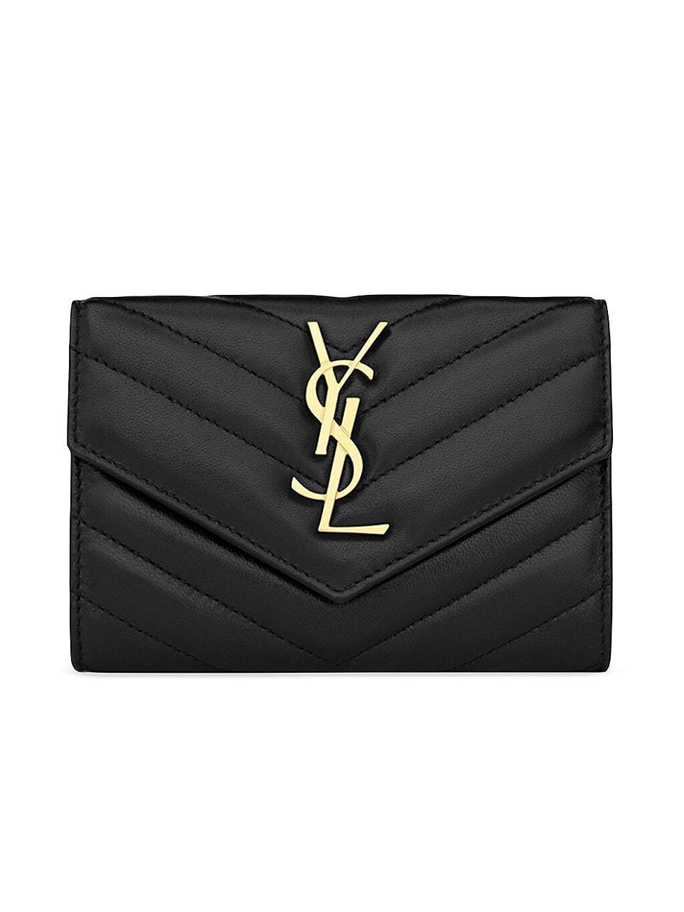 Womens Cassandre Saint Laurent Matelass Small Envelope Wallet in Quilted Lambskin Product Image