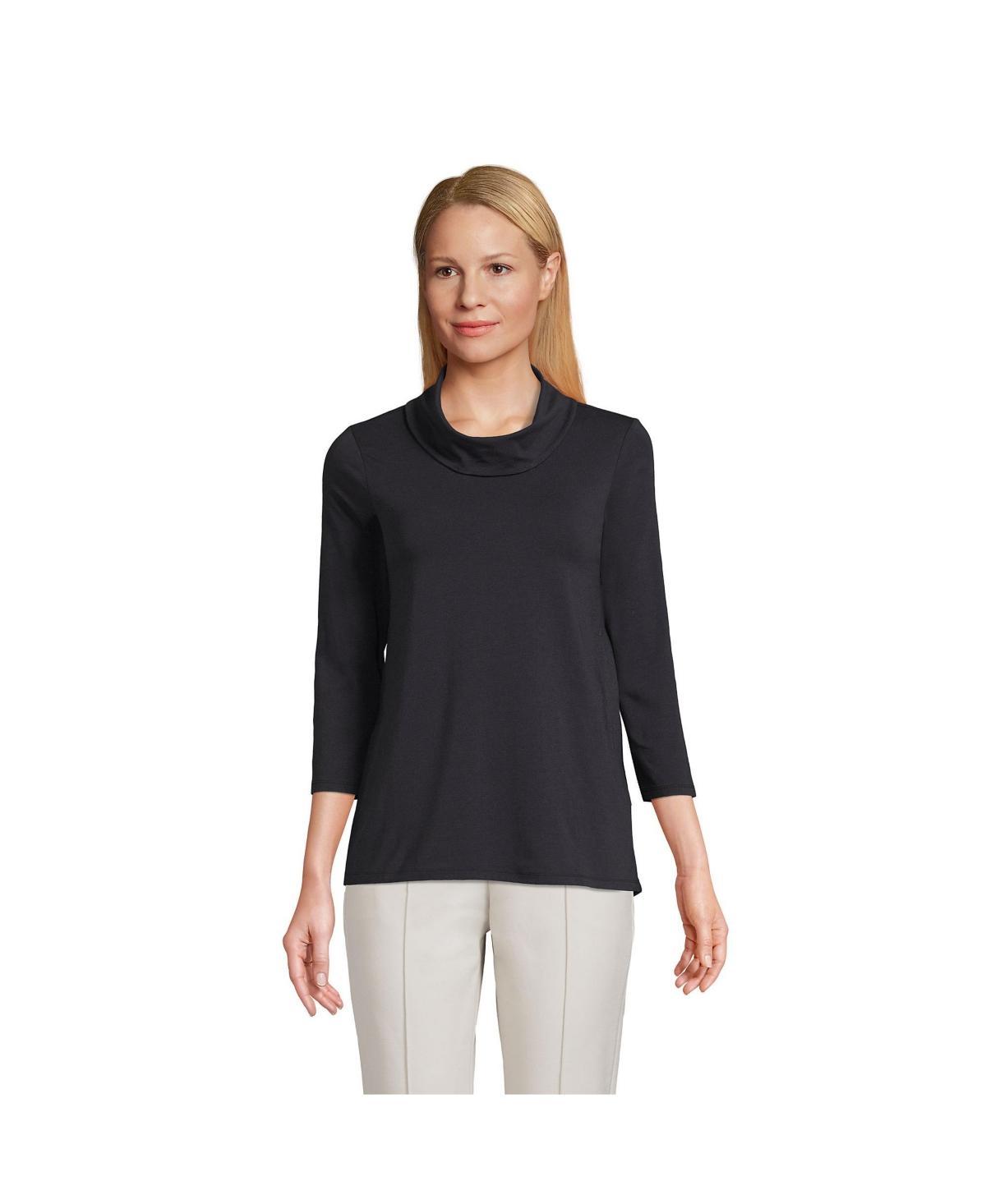 Womens Lands End Lightweight Jersey Cowl Neck Top Product Image