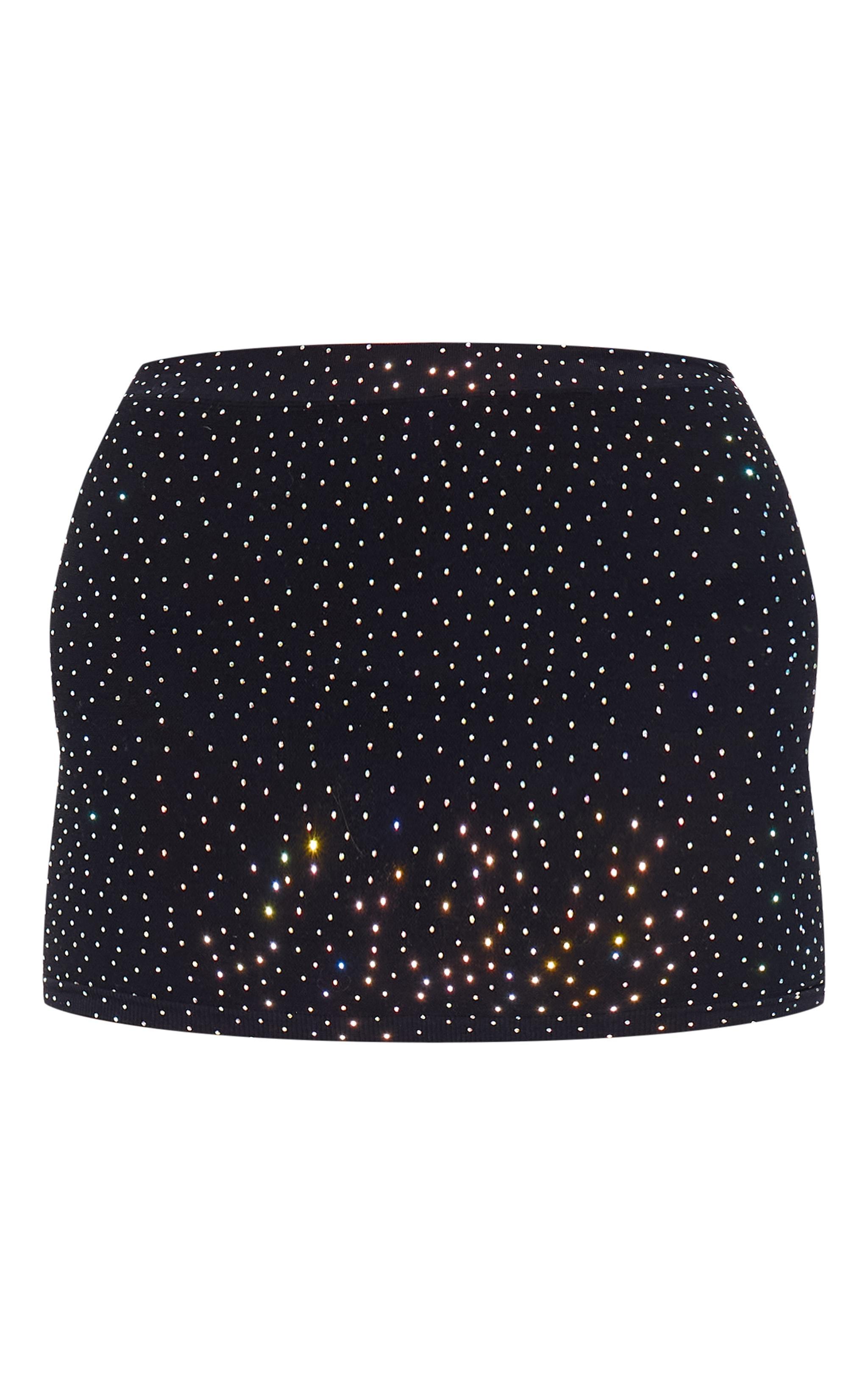 Black Hot Fix Seamless Mini Skirt Product Image