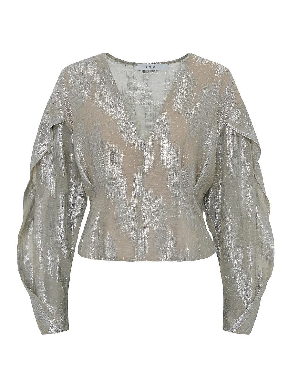 Berma Metallic Draped Blouse Product Image