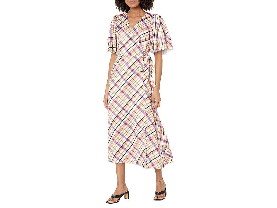 LITTLE MISTRESS Layered Sleeve Midi Wrap Dress Women's Dress Product Image