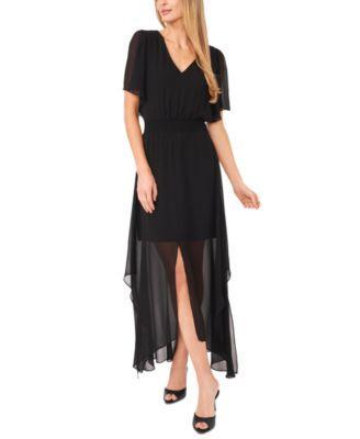 Women's Smocked Waist Flutter Sleeve Dress Product Image