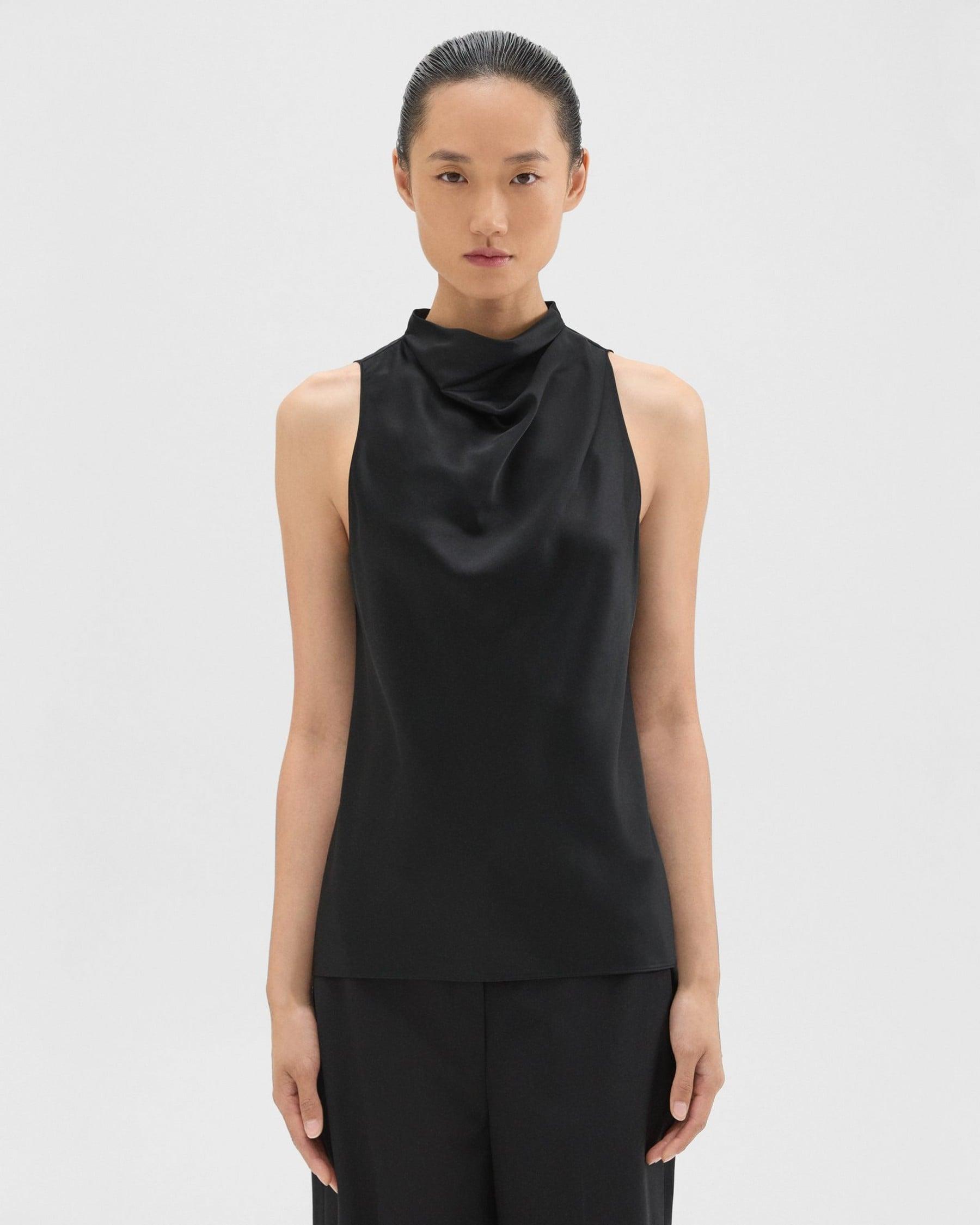 Cowl Neck Top in Satin Product Image