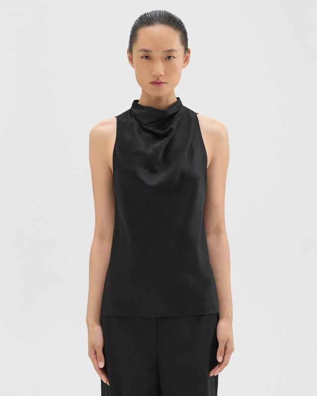 Cowl Neck Top in Satin Product Image