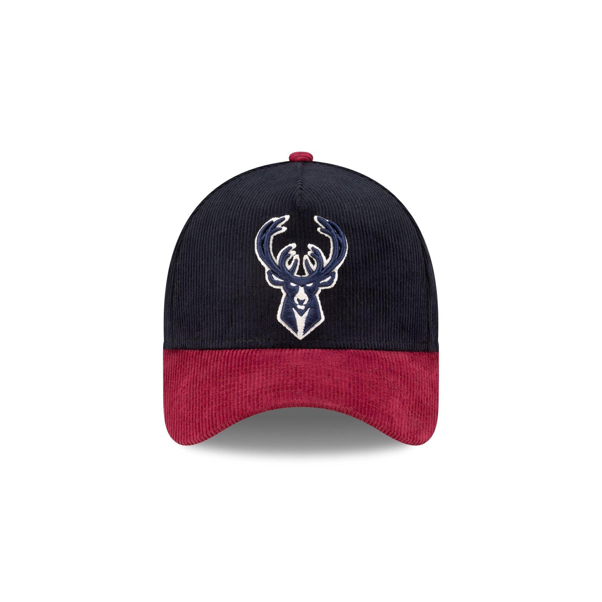 Milwaukee Bucks Navy Corduroy 9FORTY A-Frame Snapback Hat Male Product Image