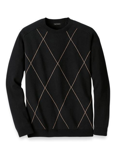 Cotton Crew Neck Sweater - Black Product Image