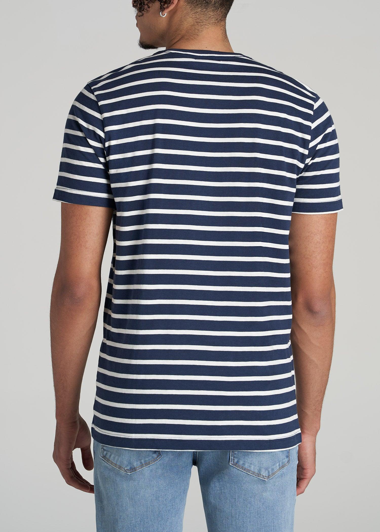 REGULAR-FIT Striped Tee in Navy And White - Men's Tall T-shirt Male Product Image