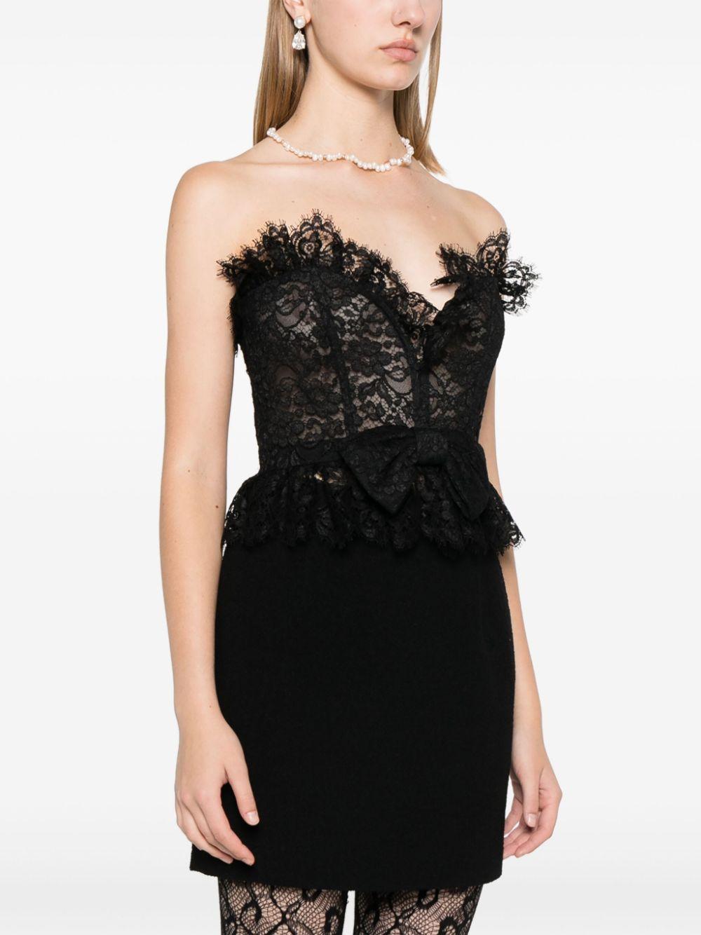 bow-detail lace bustier top Product Image