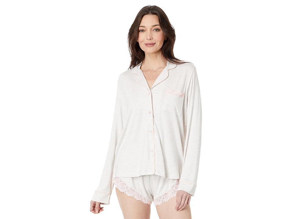 P.J. Salvage Love Lace PJ Set (Oatmeal) Women's Pajama Sets Product Image