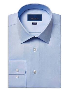 David Donahue Trim Fit Royal Oxford Dress Shirt Product Image