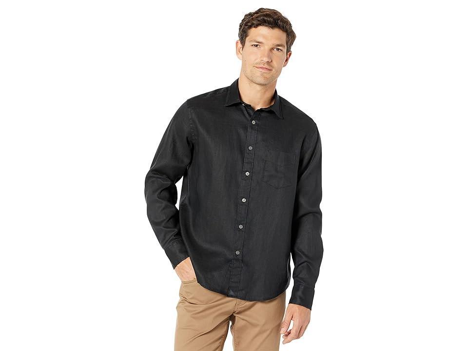 UNTUCKit Wrinkle-Resistant Linen Vin Santo Shirt (Black) Men's Clothing Product Image