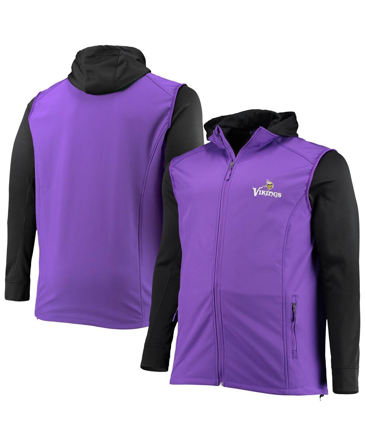 Mens Dunbrooke /Black Minnesota Vikings Big & Tall Alpha Full-Zip Hoodie Jacket Product Image