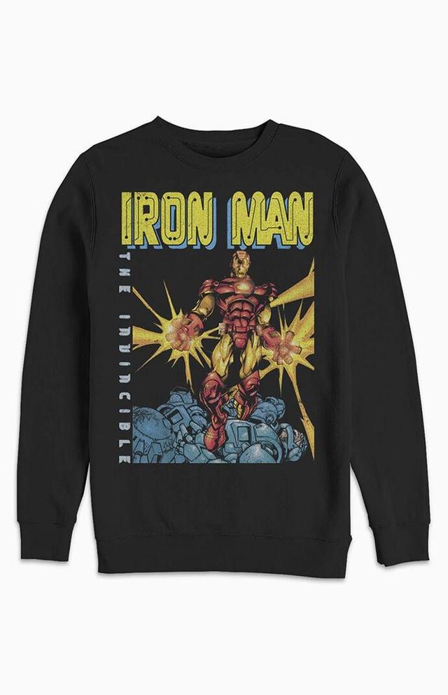 Mens Marvel Avengers Iron Man The Invincible Dark Portrait Sweatshirt Product Image