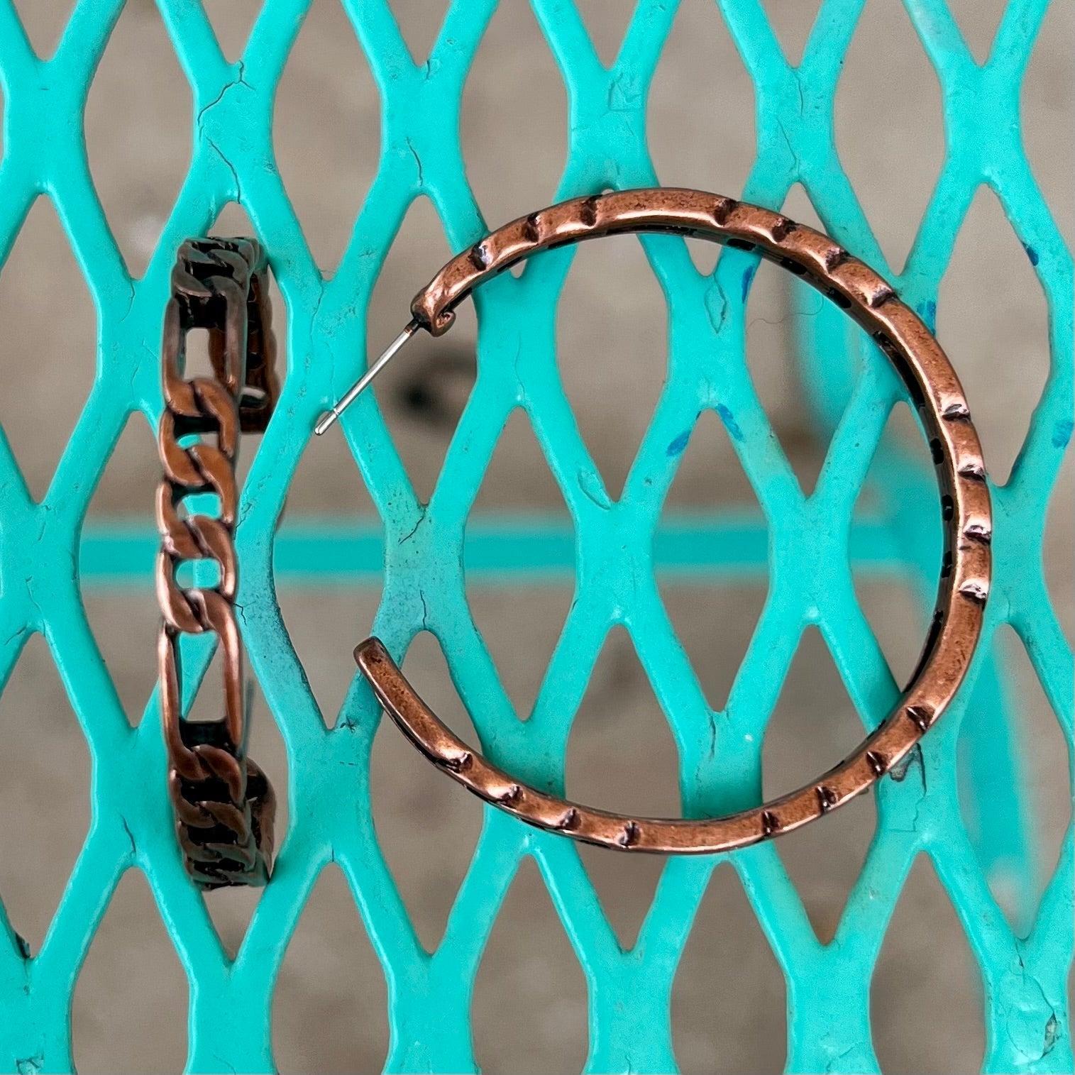 Chained to Hoop Earrings- 2 Colors Product Image