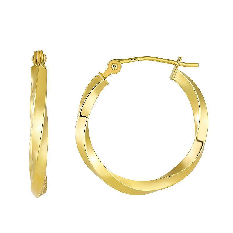 Forever 18K Twisted Hoop Earrings, Womens, 18k Gold Product Image