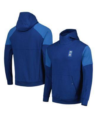 Mens adidas Seattle Sounders FC 2023 Player Travel Pullover Hoodie Product Image