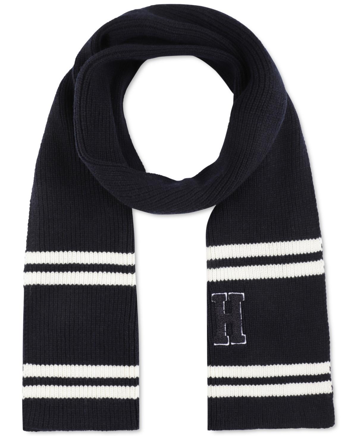 Tommy Hilfiger Mens Varsity Patch Ribbed Logo Scarf Product Image