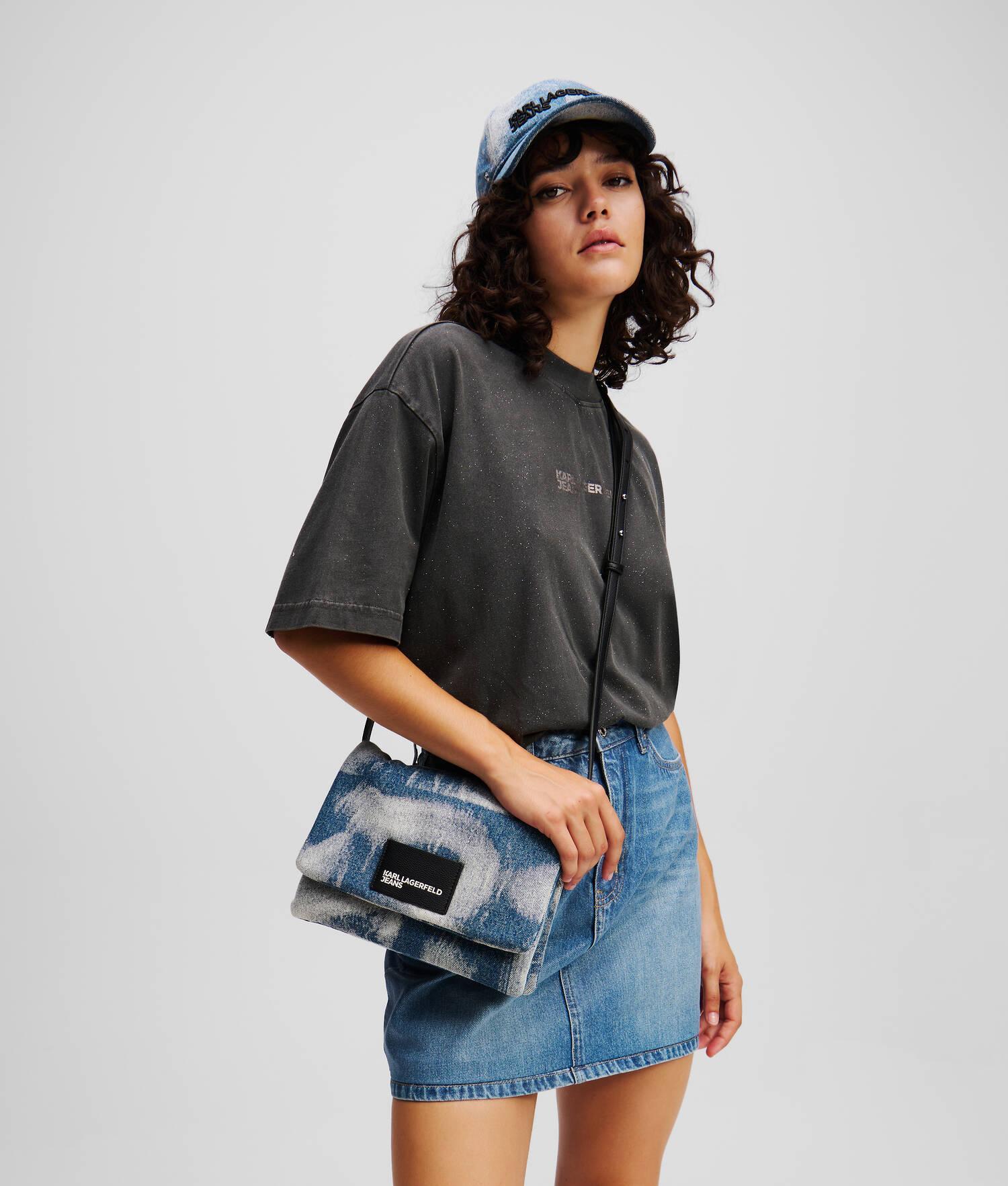 BLEACHED DENIM CROSSBODY BAG Product Image