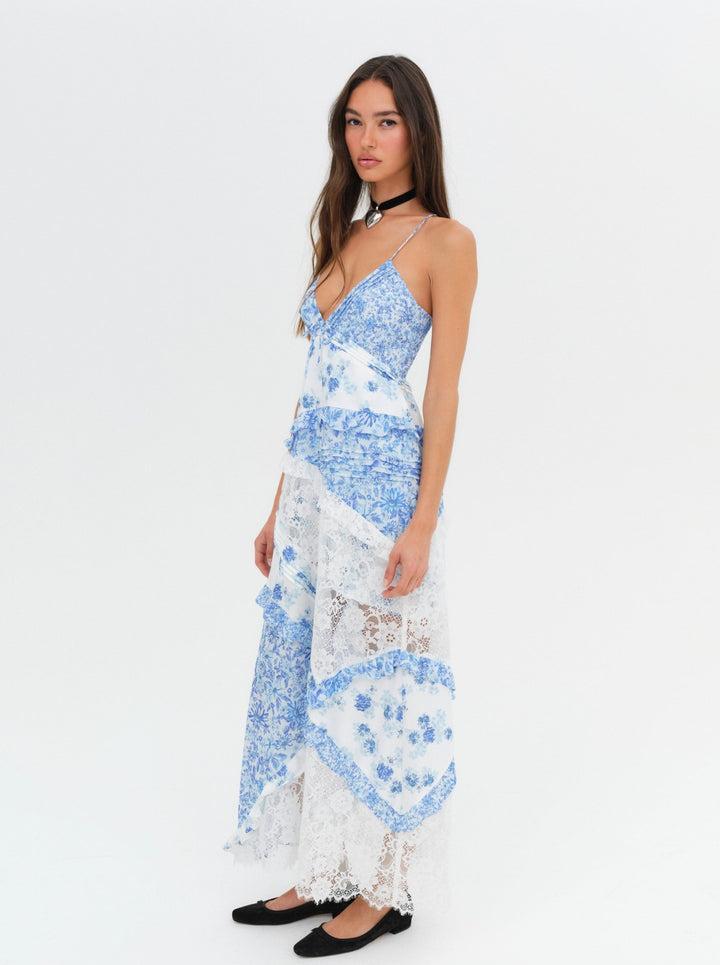 Rosalyn Maxi Dress — Blue Product Image