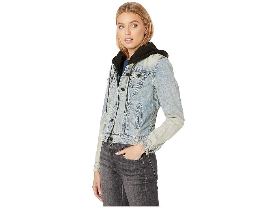 Blank NYC Denim Jacket with Hood in Casual Encounter (Casual Encounter) Women's Coat Product Image