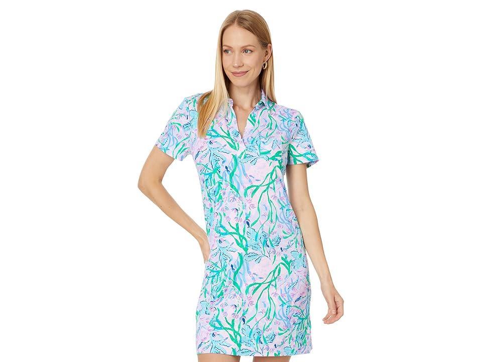 Lilly Pulitzer Dune Upf 50+ Short Sleeve (Multi Seacret Escape) Women's Dress Product Image