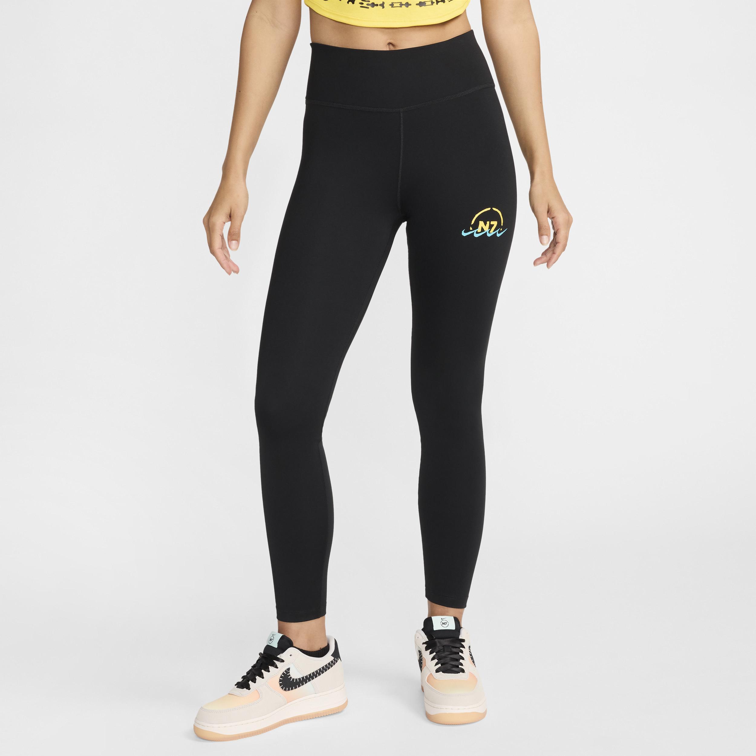 Nike Womens One N7 Mid-Rise Full-Length Leggings Product Image