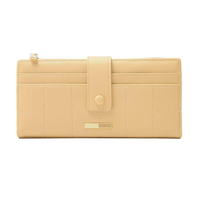 Plain Faux Leather Long Wallet Product Image