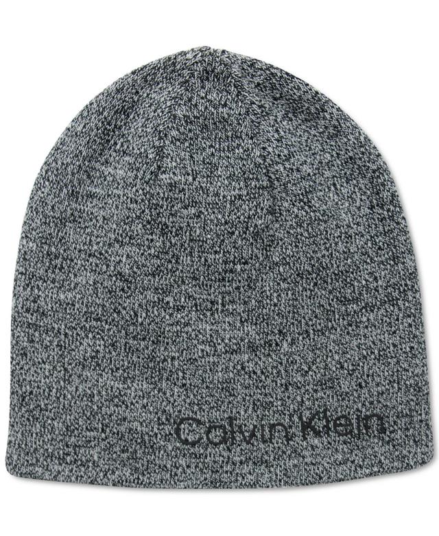 Calvin Klein Mens 2-In-1 Reversible Marled Beanie Product Image