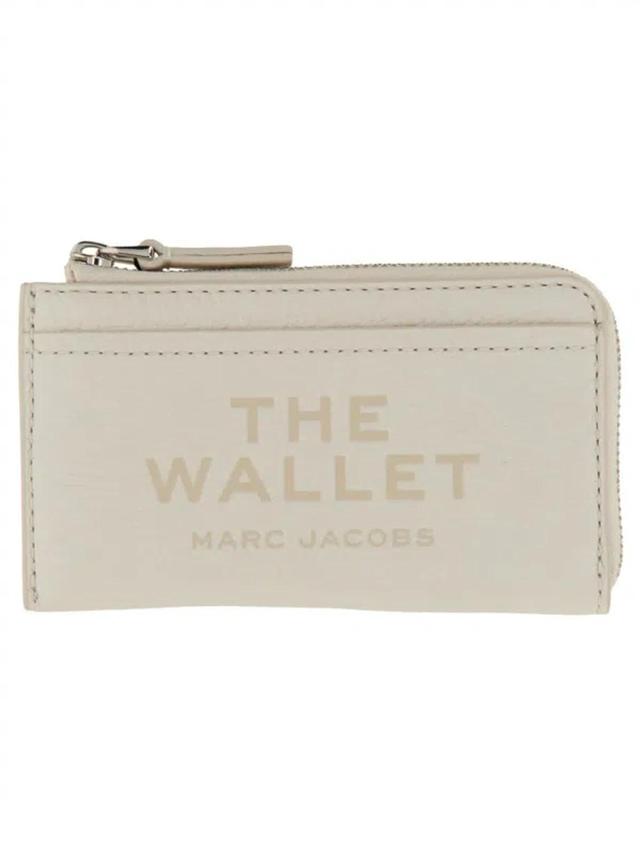 Leather Card Holder In White Product Image