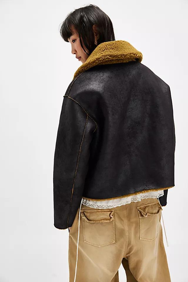 Vera Shearling Aviator Jacket Product Image