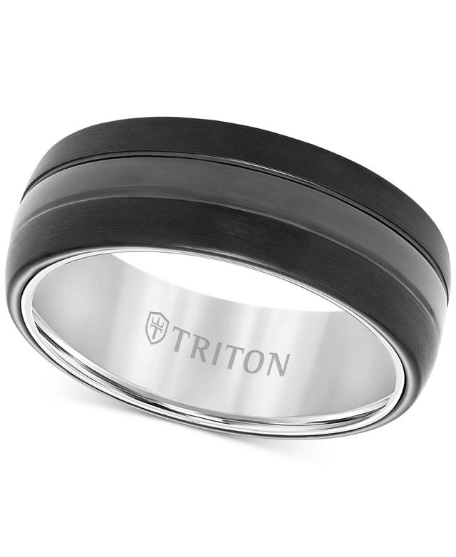 Mens Satin Finish Band in Black Tungsten Carbide Product Image