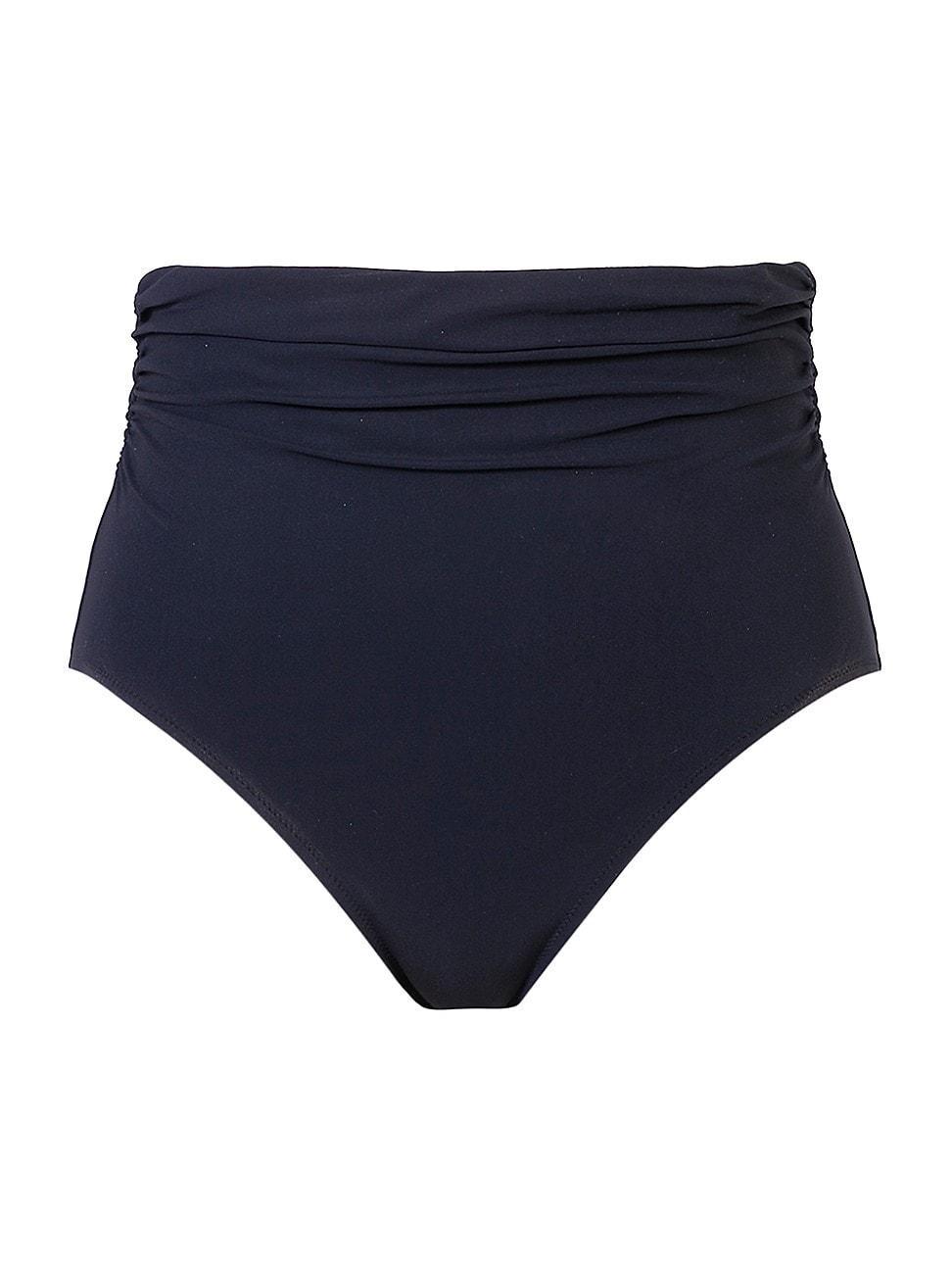 Womens High-Rise Ruched Bikini Bottoms Product Image