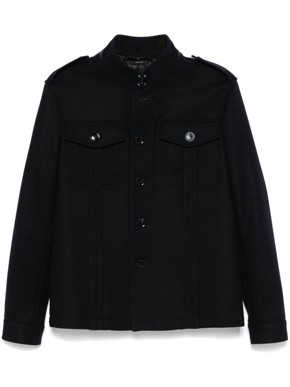 TOM FORD Buttoned Cotton Shirt In Black Product Image