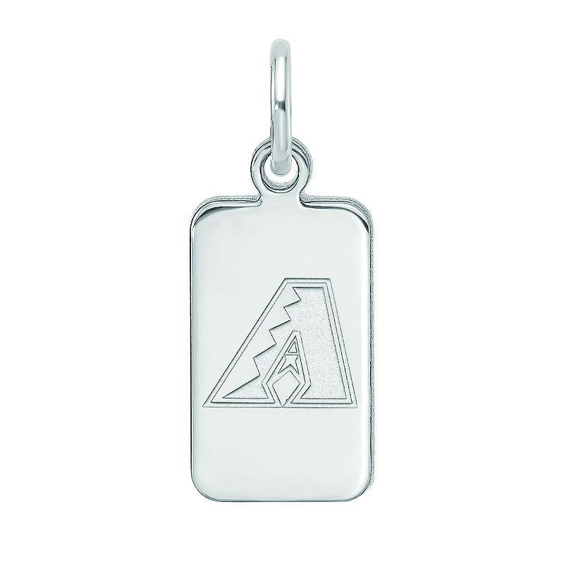 LogoArt Sterling Silver Arizona Diamondbacks Tag Pendant, Womens Product Image