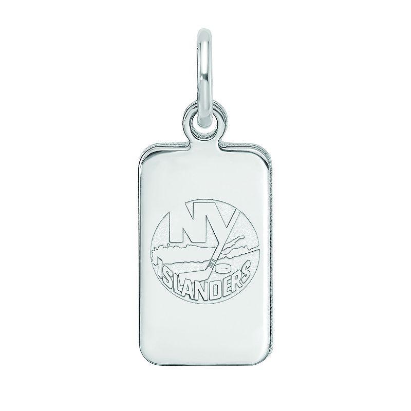 LogoArt Sterling Silver New York Islanders Tag Pendant, Womens Product Image