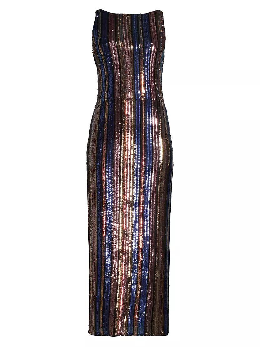 Sequined Stripe Midi-Dress product image