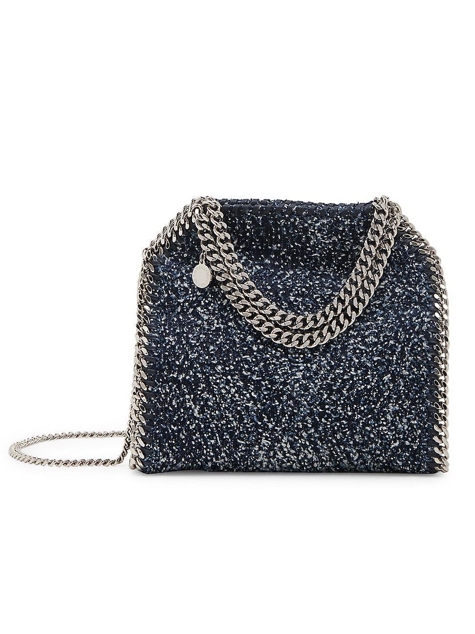 Womens Falabella Mini Denim Tweed Tote Bag Product Image