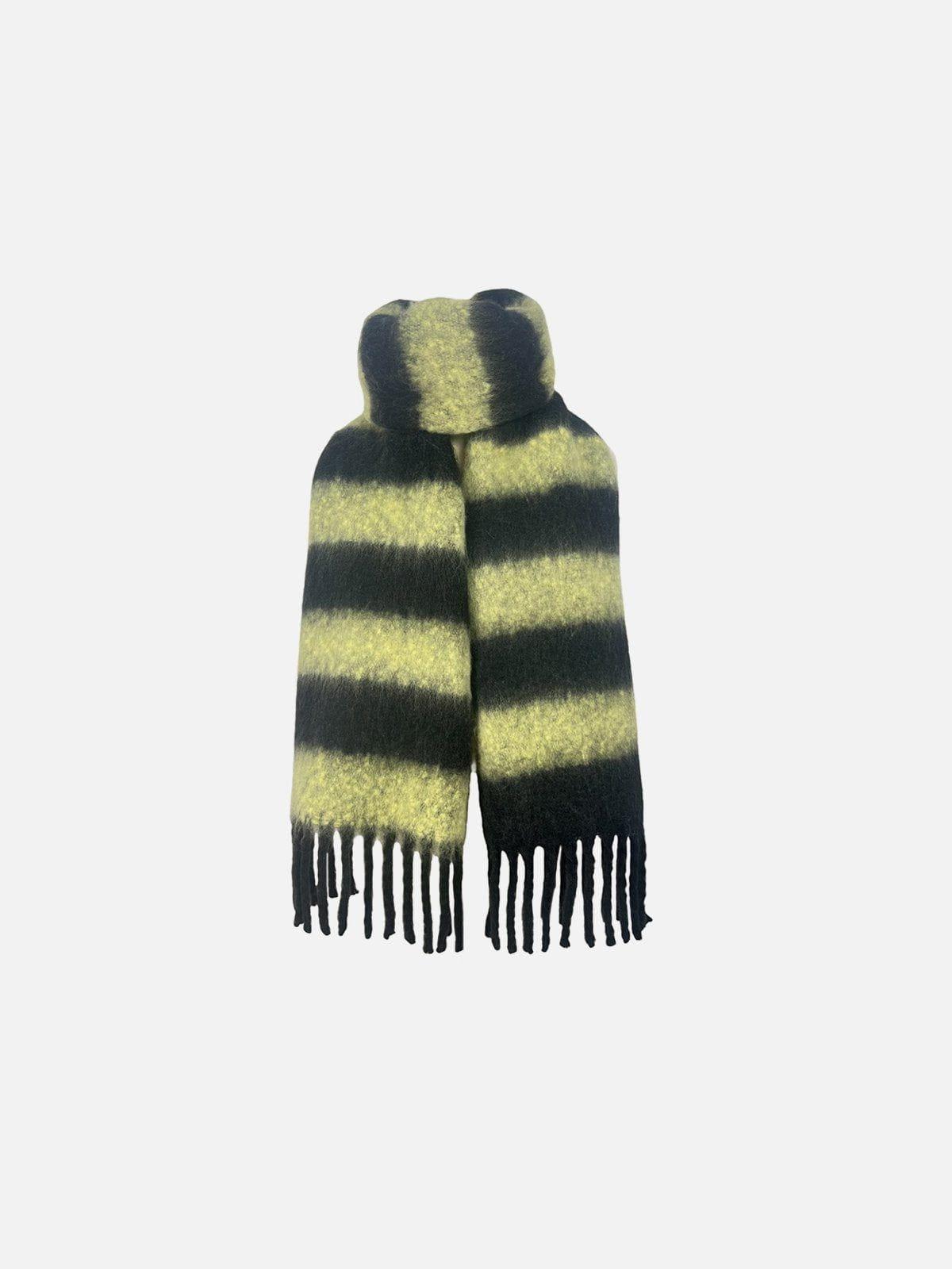 Stripe Tassel Wool Scarf Product Image