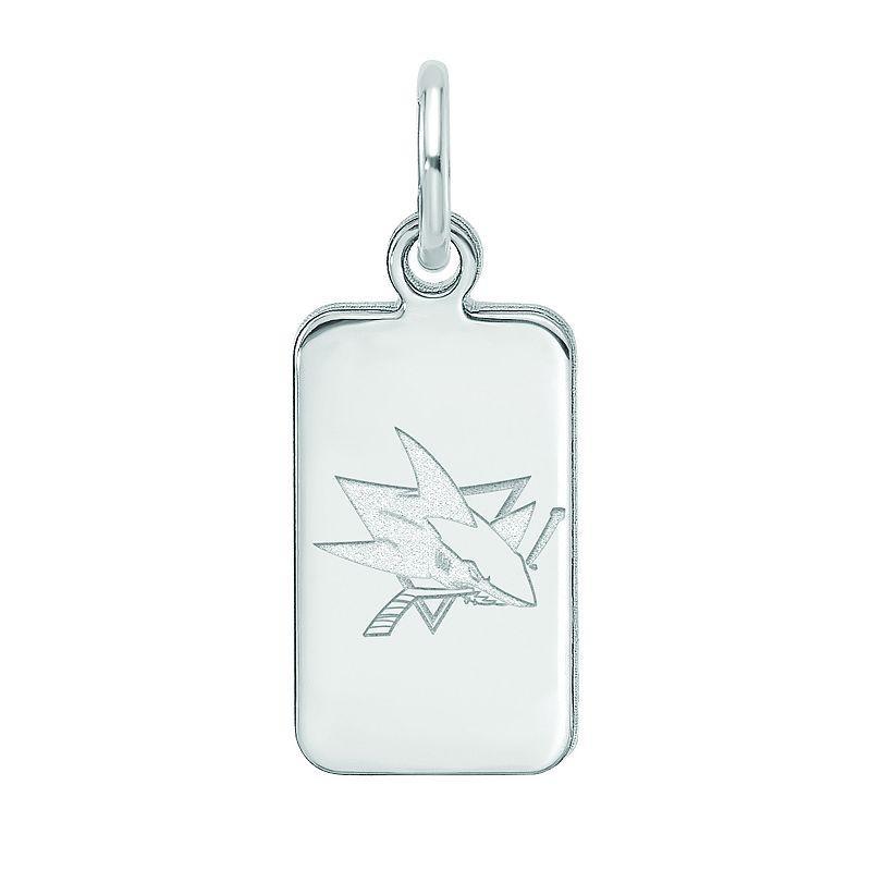 LogoArt Sterling Silver San Jose Sharks Tag Pendant, Womens Product Image