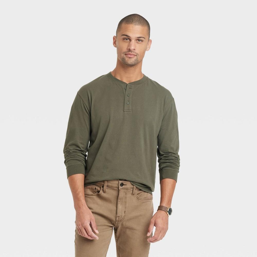 Mens Long Sleeve Henley Shirt - Goodfellow & Co Product Image