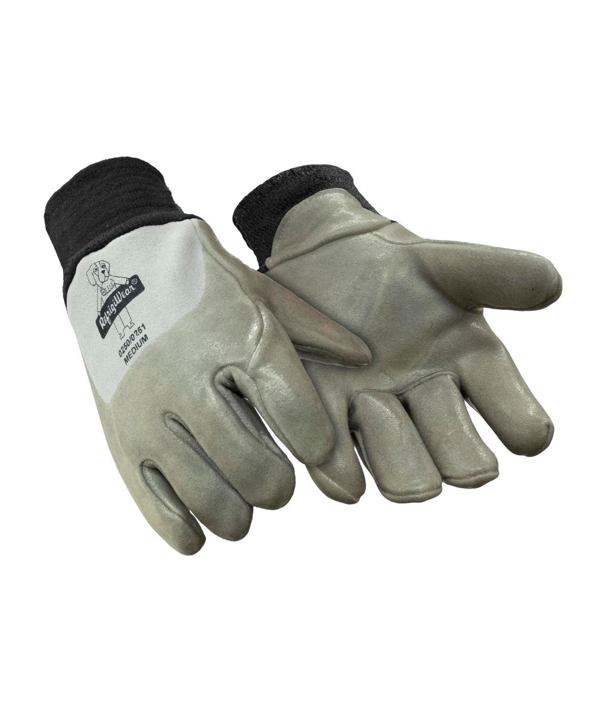 RefrigiWear Mens Insulated Fleece Lined Leather Gloves with Nitrile Coating Product Image