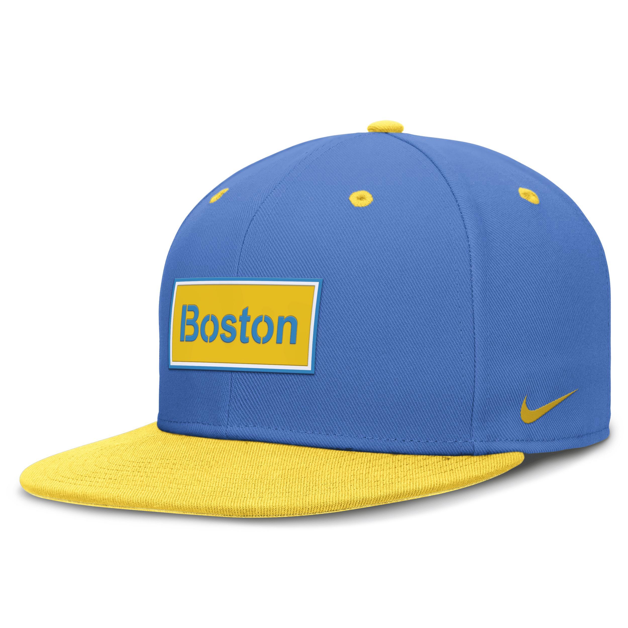 Mens Nike Blue/Gold Boston Red Sox City Connect True Fitted Hat Product Image