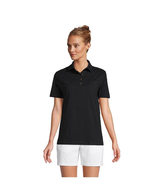 Lands End Womens Short Sleeve Super T Polo Shirt Product Image