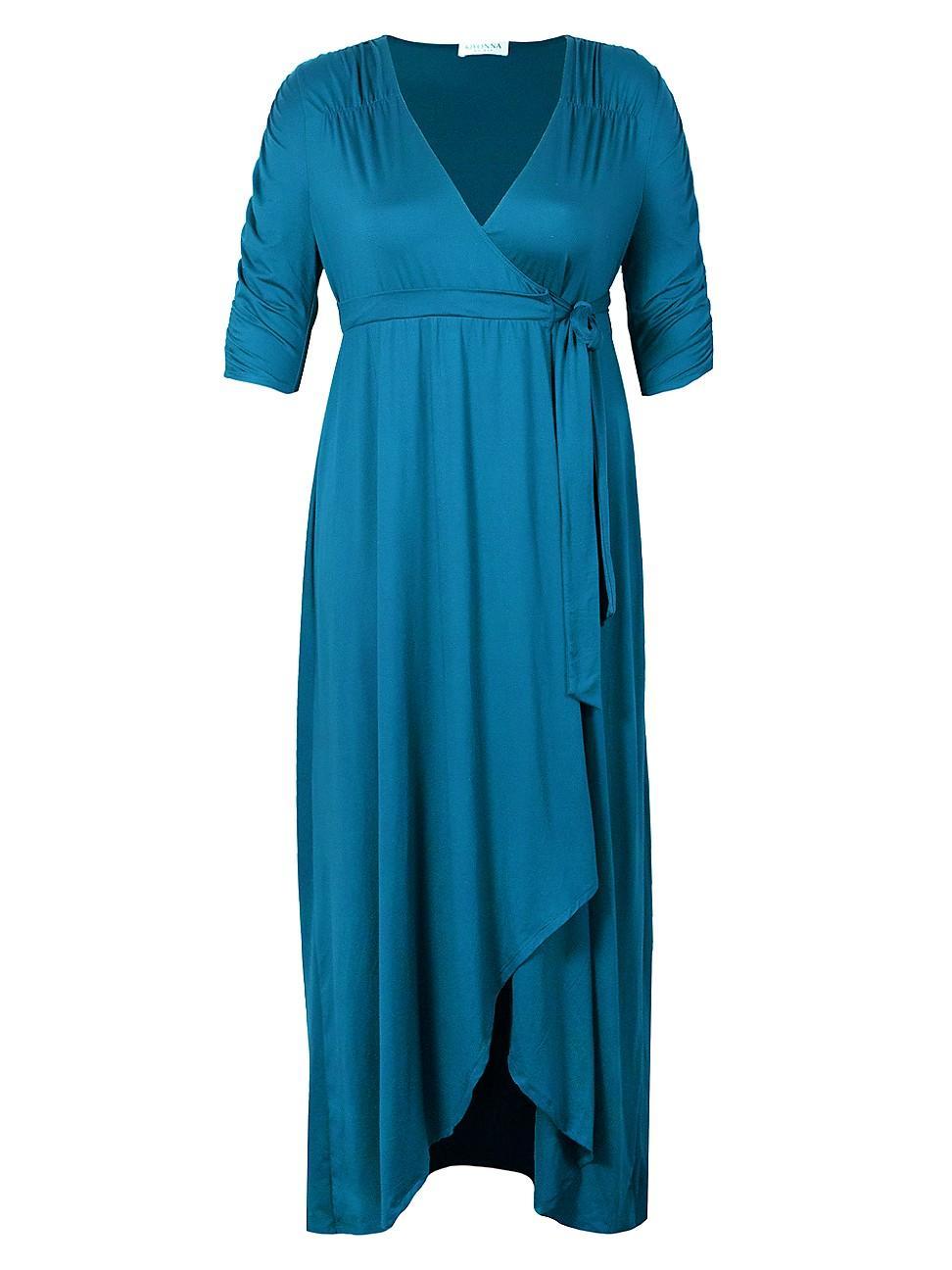 Kiyonna Meadow Dream Wrap Maxi Dress Product Image