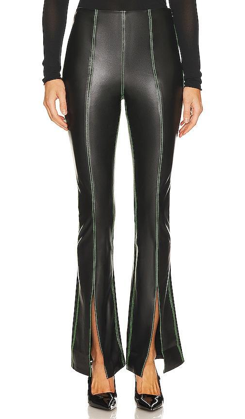 Womens Iver Faux-Leather Boot-Cut Pants Product Image