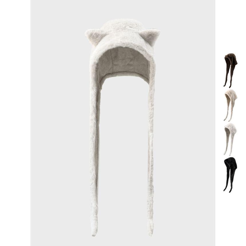 Cat Ear Fluffy Trapper Hat Product Image