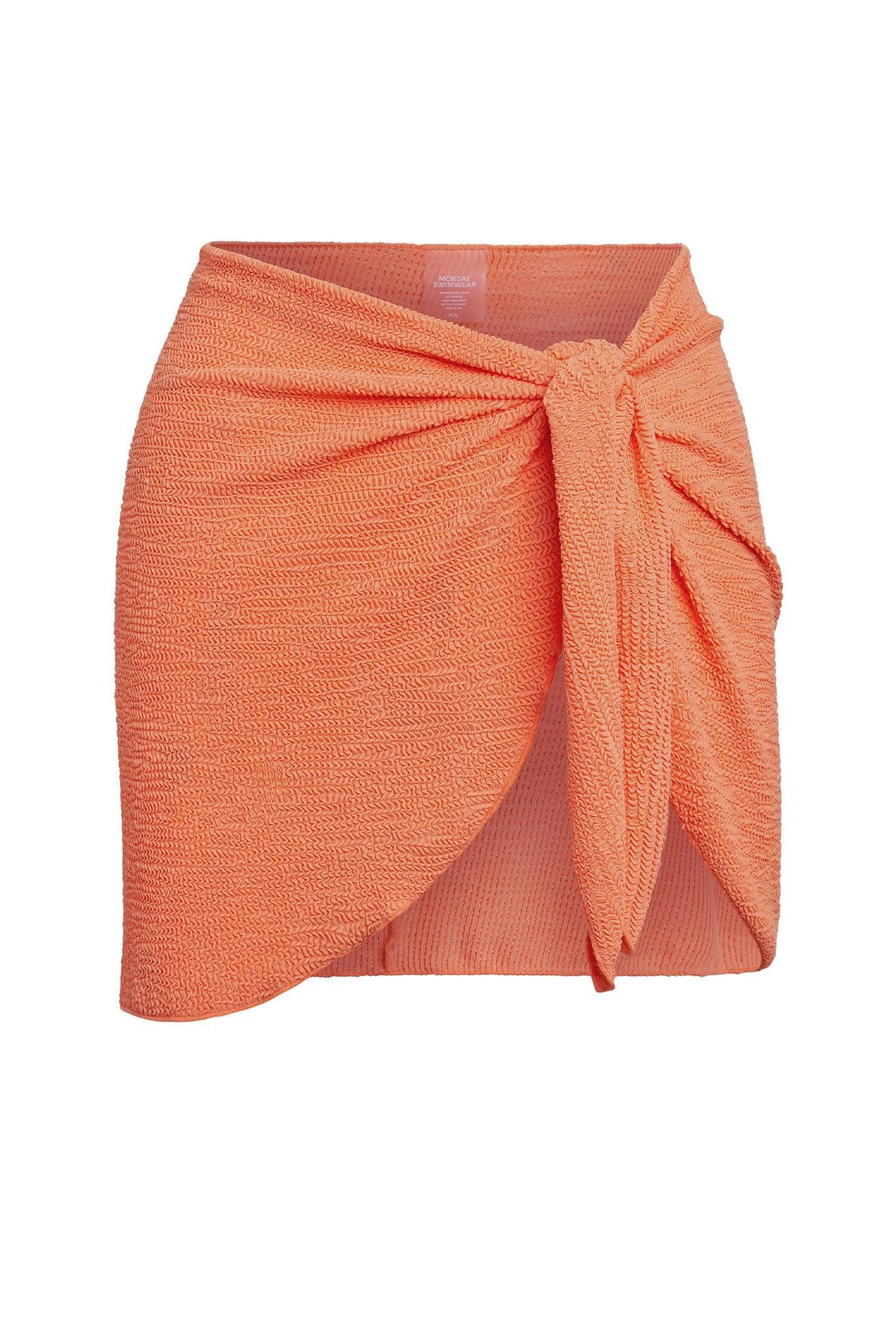 St. Barth's Skirt - Summer Peach Crinkle Product Image