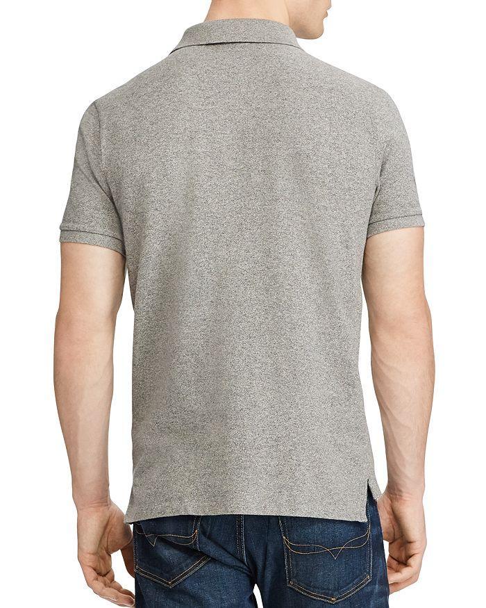 Cotton Mesh Custom Slim Fit Polo Shirt In Grey Product Image